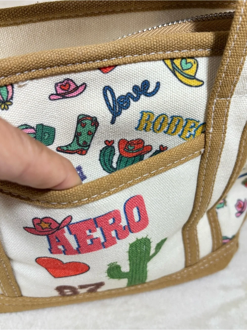 Aeropostale Western Southwest Rodeo Cowgirl Mini Tote Bag